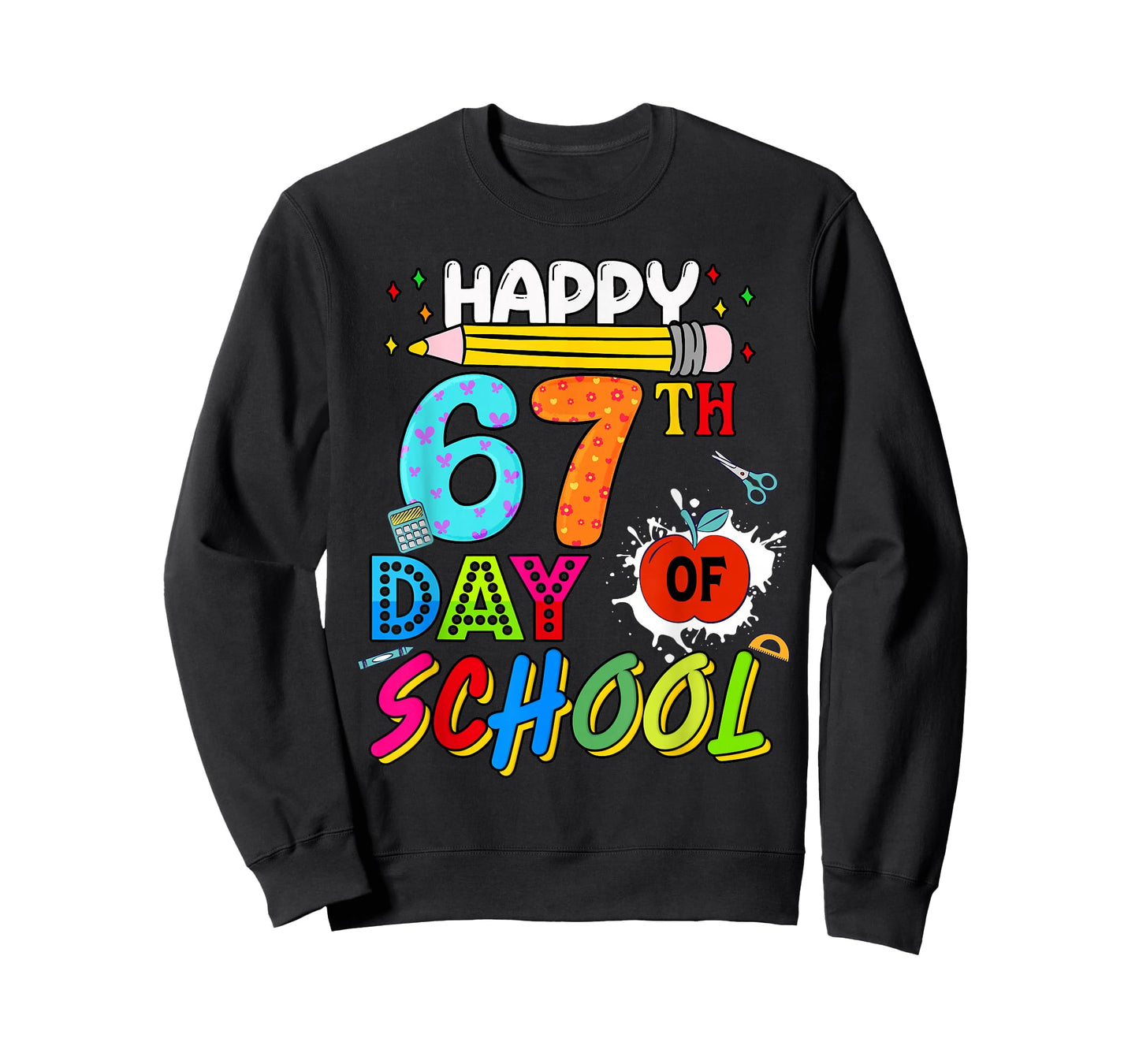 Happy 67 Days of School 67th Day Smarter Six Seven Kids Boys T-Shirt