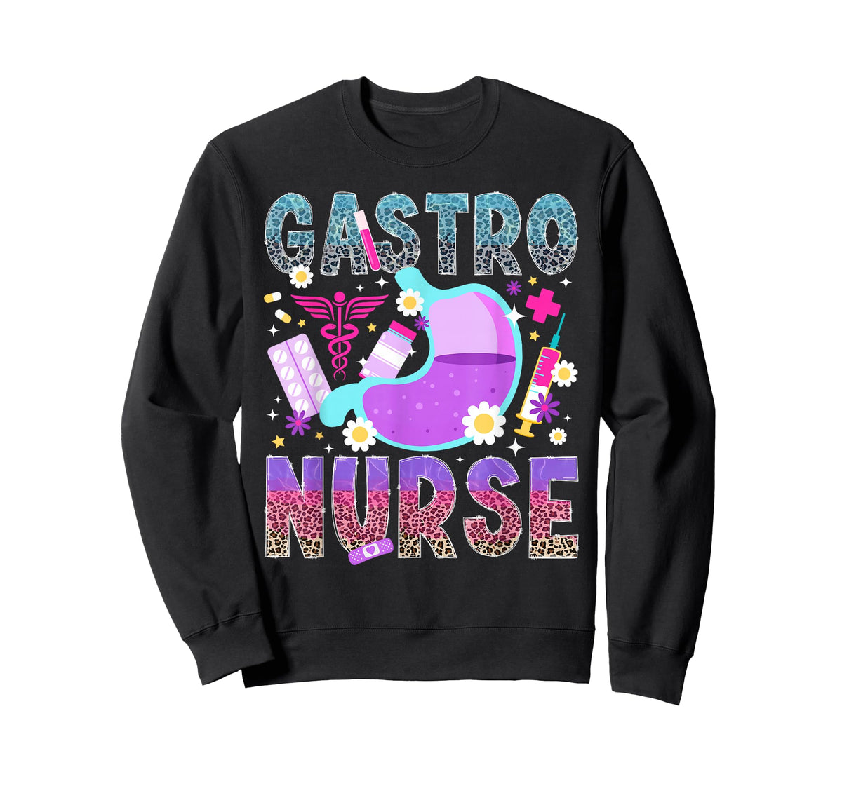 Gastro Nurse Leopard GI Nurse Gastroenterology Nurse T-Shirt