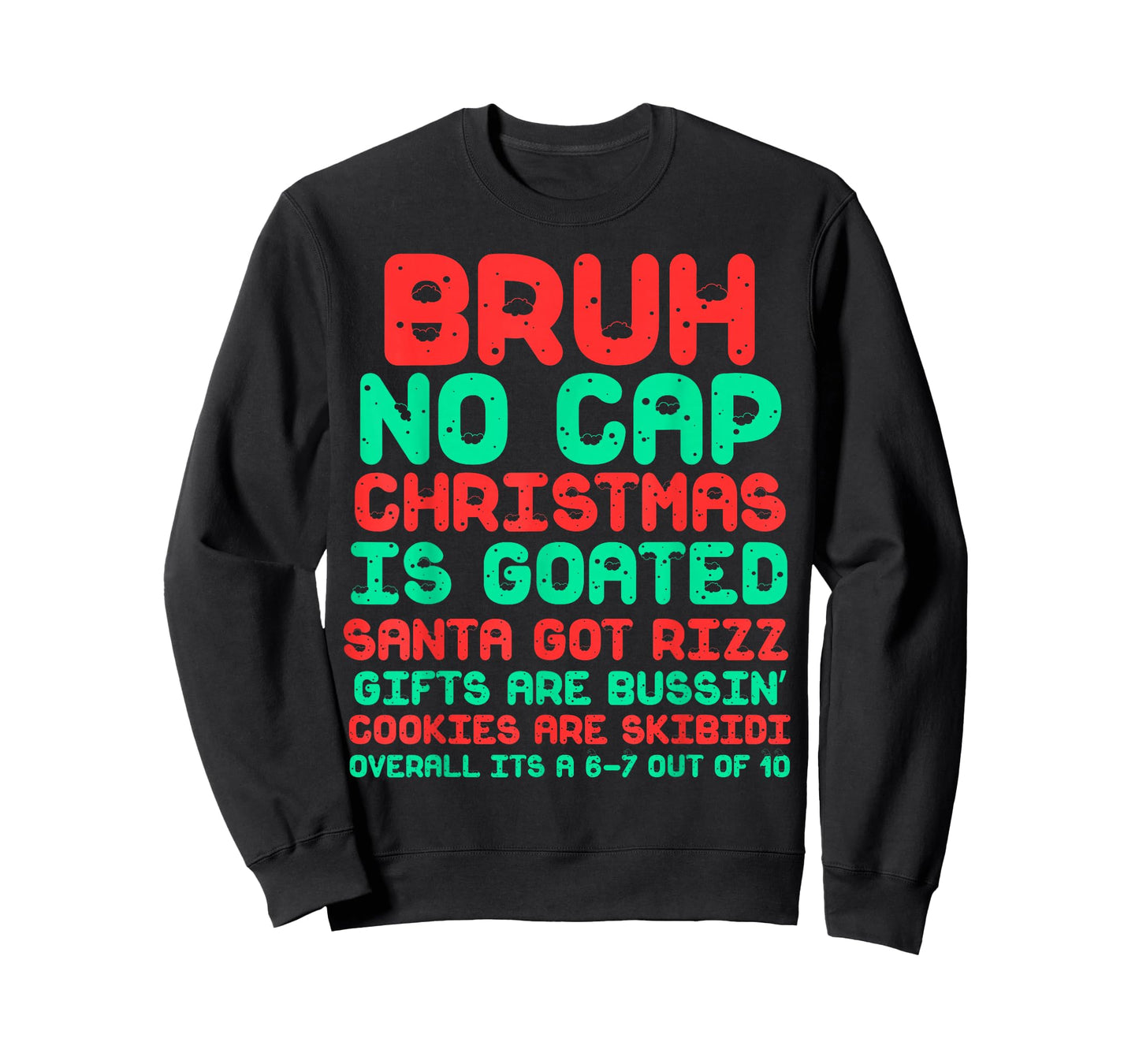 Funny Middle School Generation Alpha Gen A Slang Christmas T-Shirt