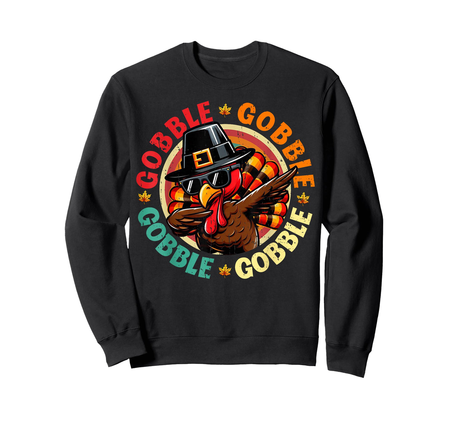 Thanksgiving Turkey Dabbing Gobble Funny Toddler Boys Kids T-Shirt