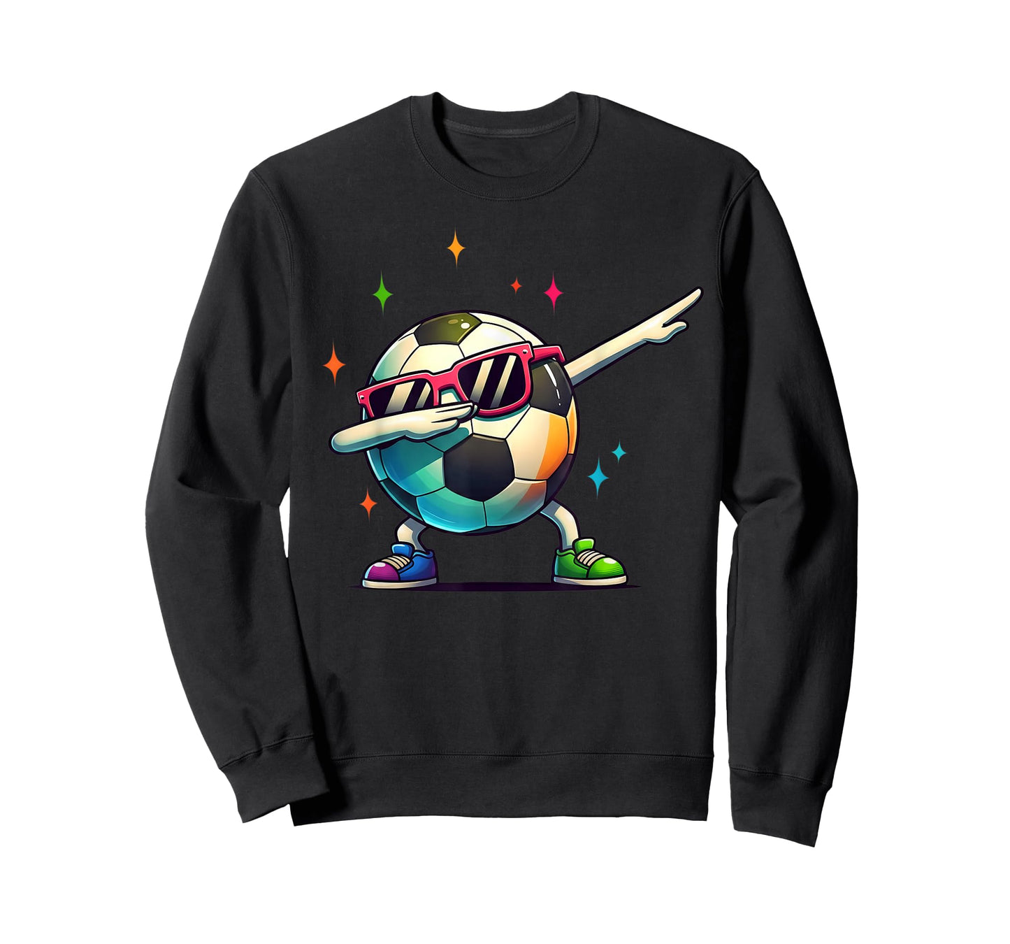 Soccer Ball Dabbing Sunglasses Soccer Player Kids Boys Men T-Shirt