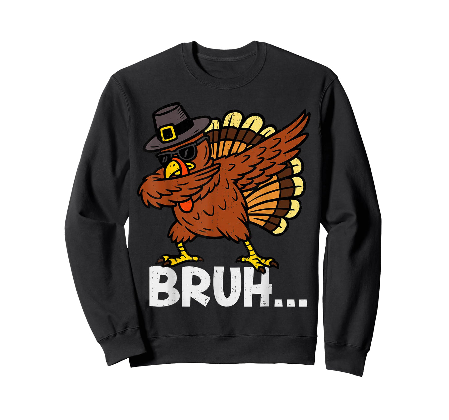 Funny Bruh Dabbing Turkey Dab Thanksgiving Fall Boy Teen Kid T-Shirt