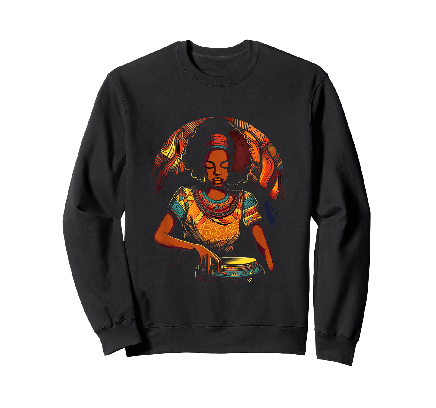 Djembe Drum African Woman Girl Jembe Player Drummer Drumming T-Shirt