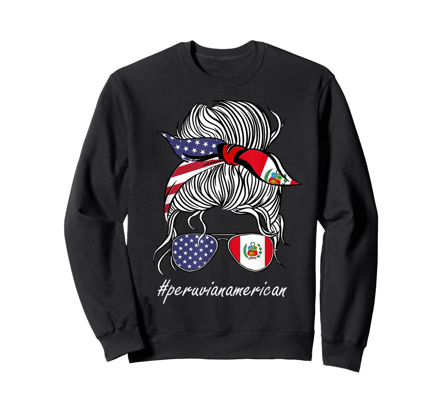 Peru Heritage American Grown Women Girl Peru Flag T-Shirt