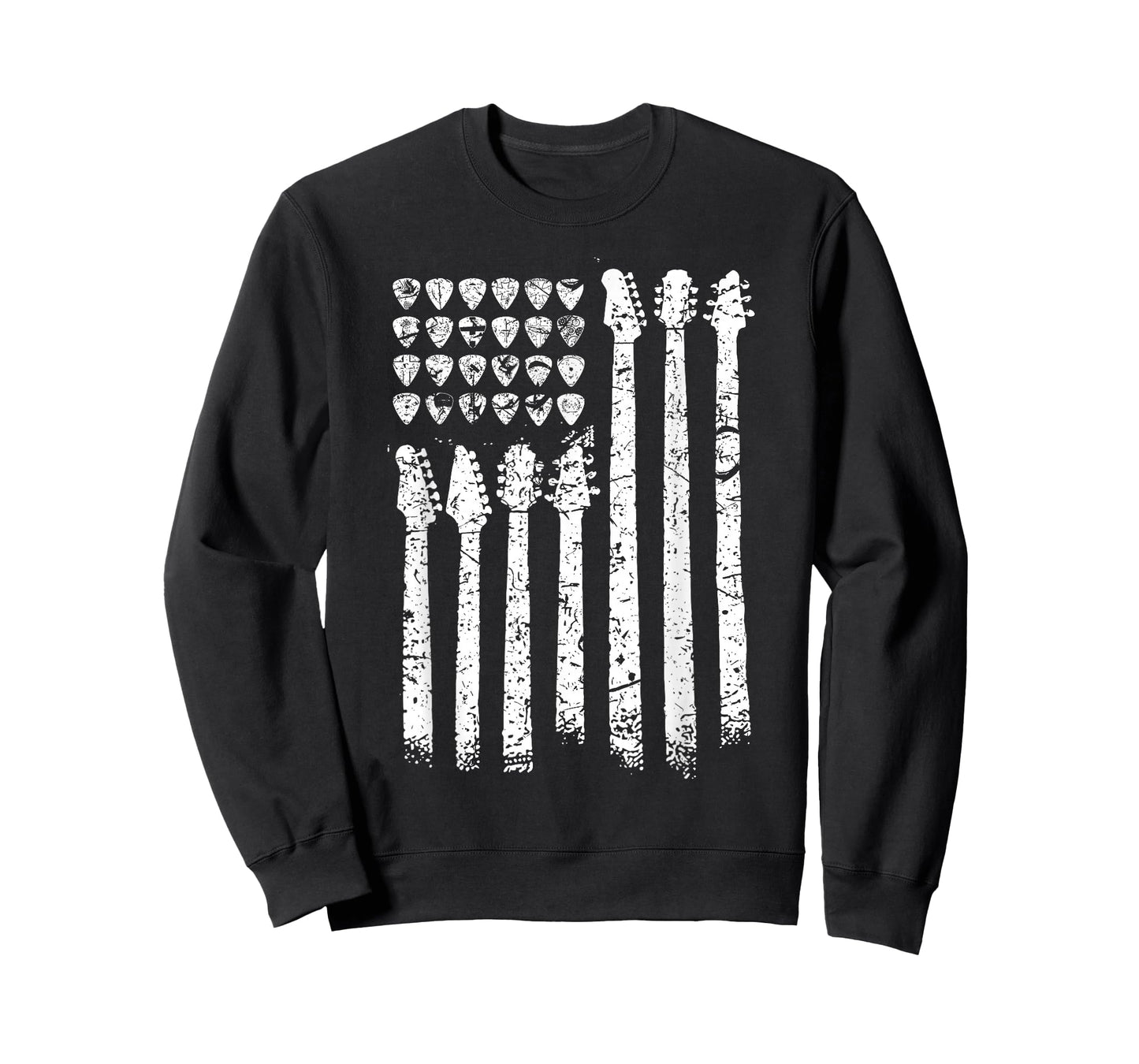 Patriotic American Flag Guitar Guitarist Gift Musician T-Shirt