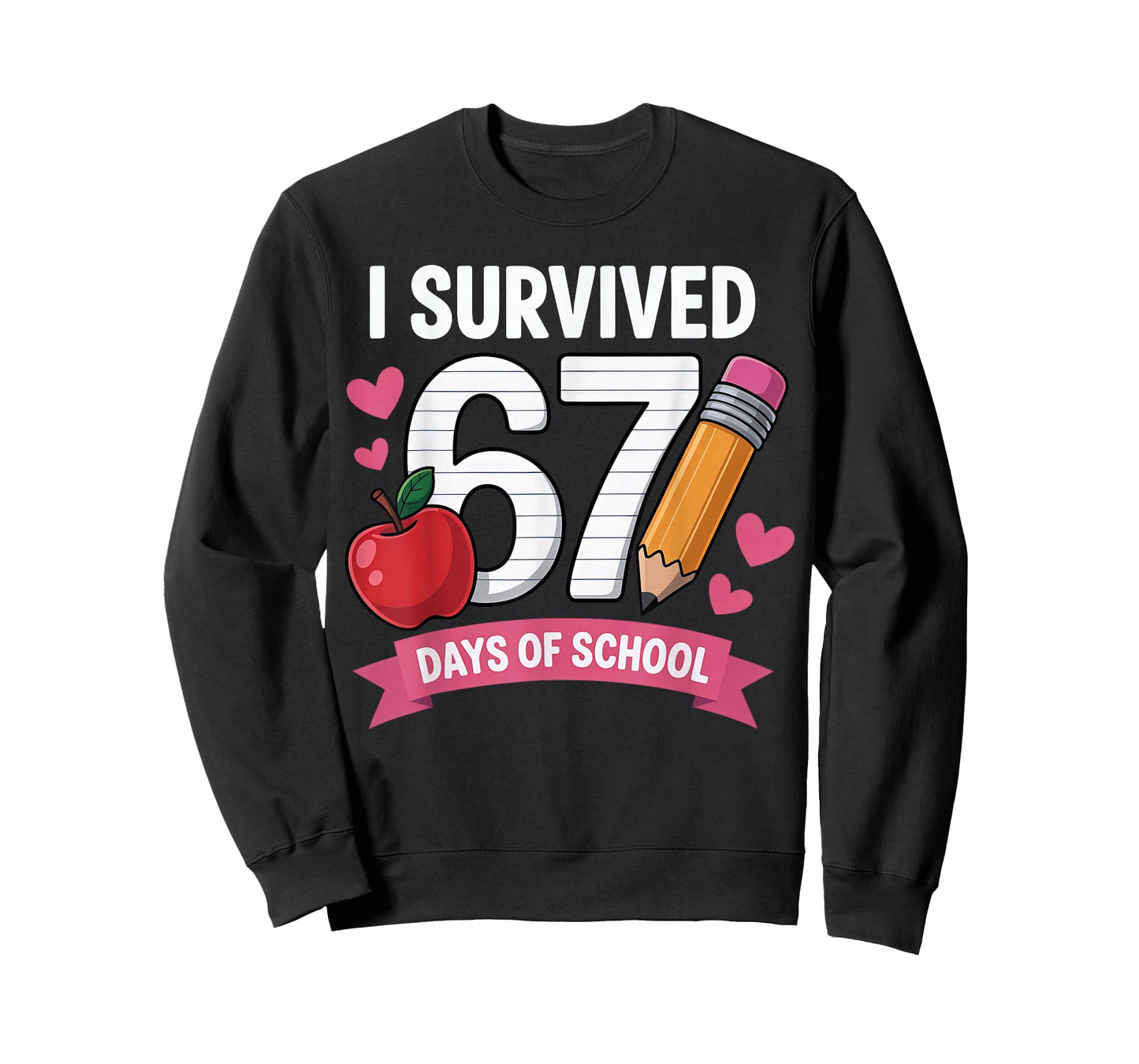 I Survived 67 Days of School Six Seven 6 7 Teacher 67 Days T-Shirt