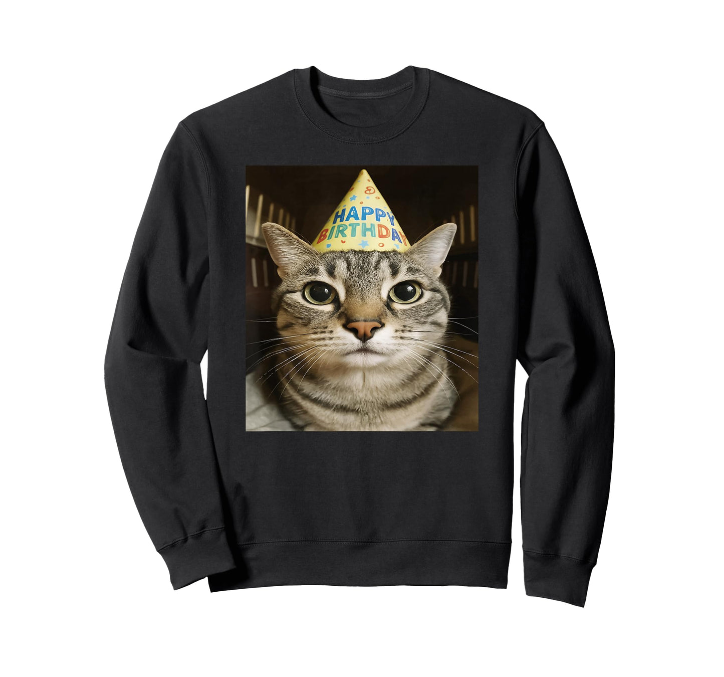 Funny Staring Meme Cat Birthday Greeting Adults, Boys, Girls T-Shirt