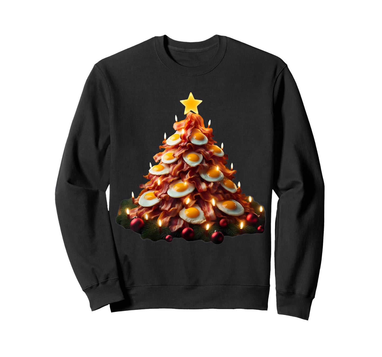 Bacon Christmas Tree With Eggs Carnivore Keto Meat Lover Fun T-Shirt