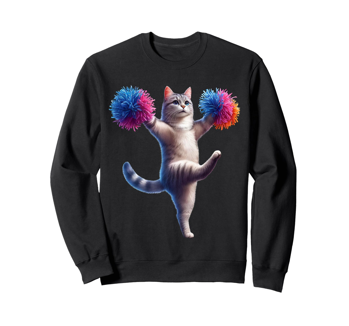 Cat Cheerleading Cheerleader Kitten Lover T-Shirt