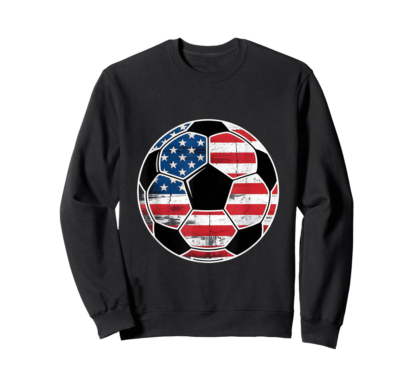American Flag on Soccer Ball Boys Men Soccer Ball Flag T-Shirt