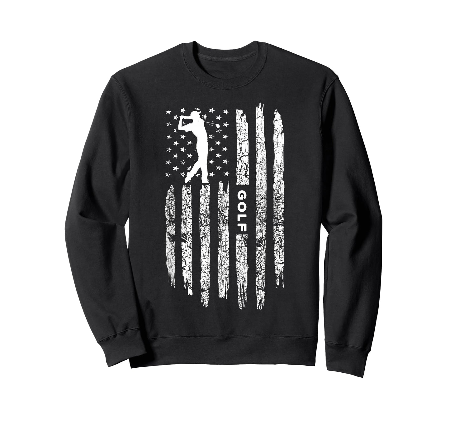 American Flag Golf Clothing - Golfer Vintage Golf T-Shirt Small