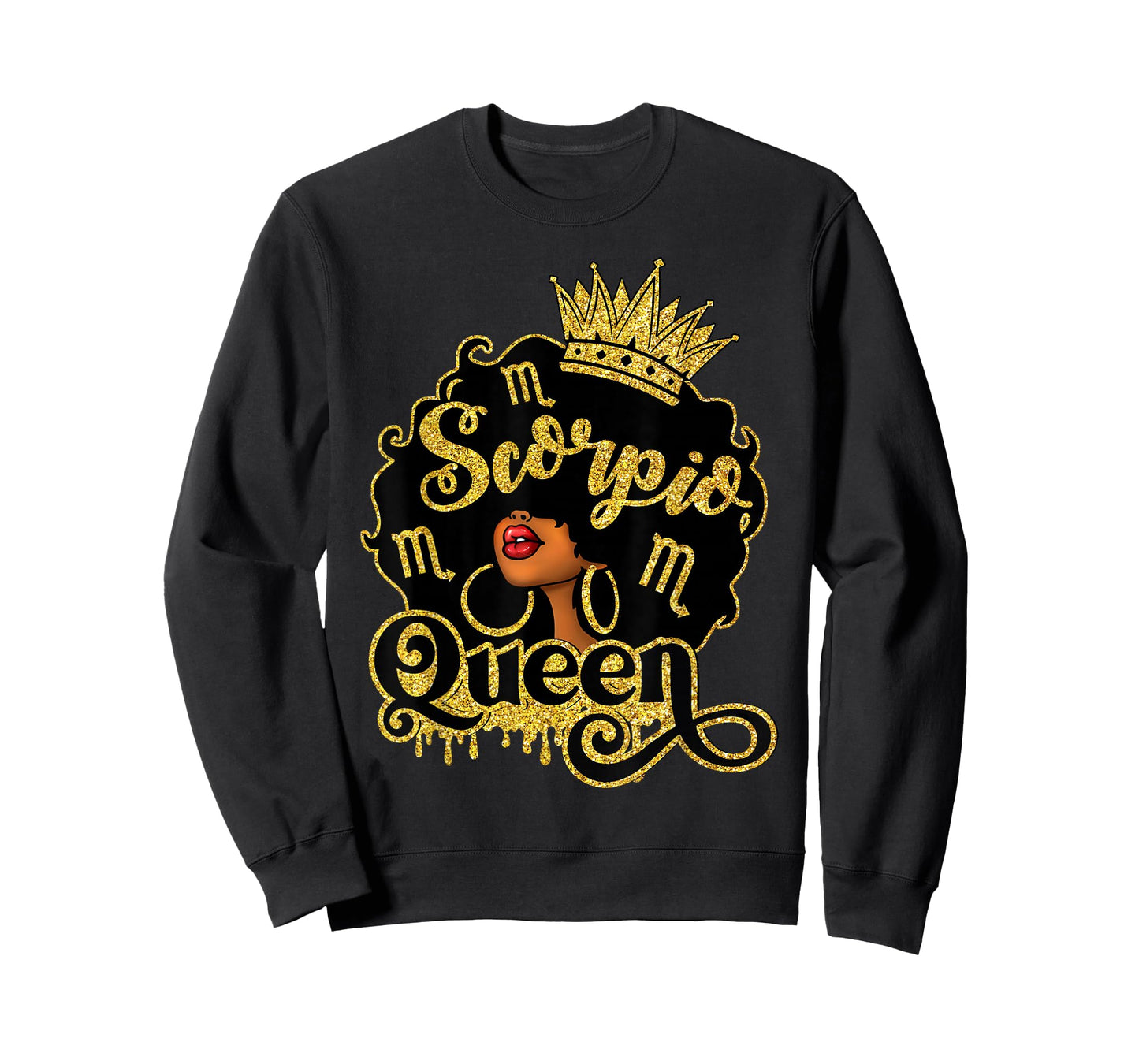Scorpio Queen Black Women Zodiac Birthday Afro Queen T-Shirt