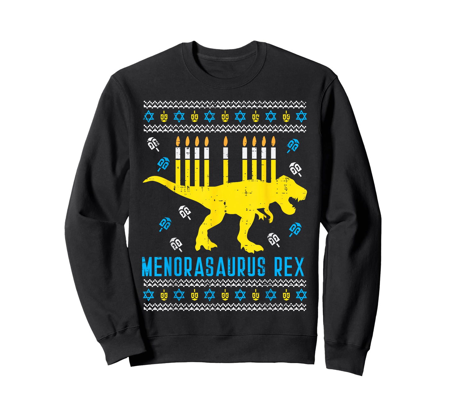 Menorasaurus Rex Trex Menorah Ugly Hanukkah Chanukkah Gift T-Shirt