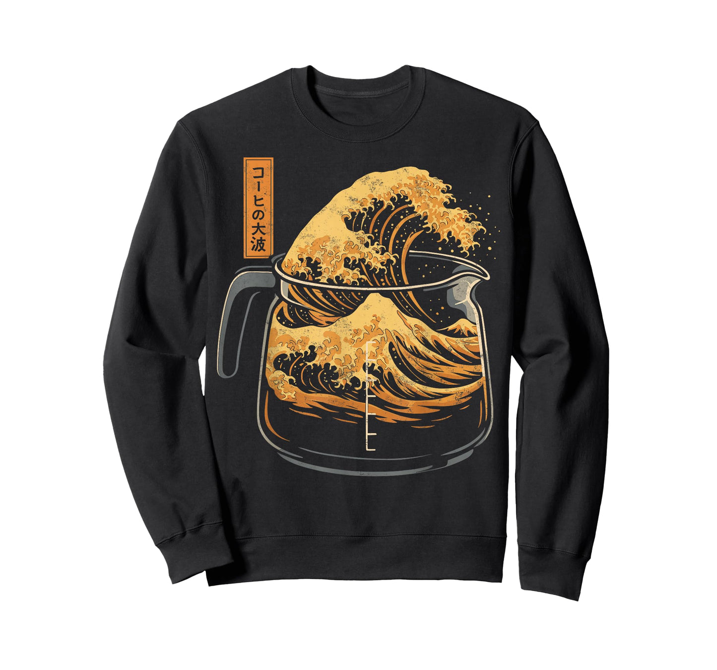 Coffee & Japan Art Lover Tee Kanagawa Wave Of Coffee Humor T-Shirt