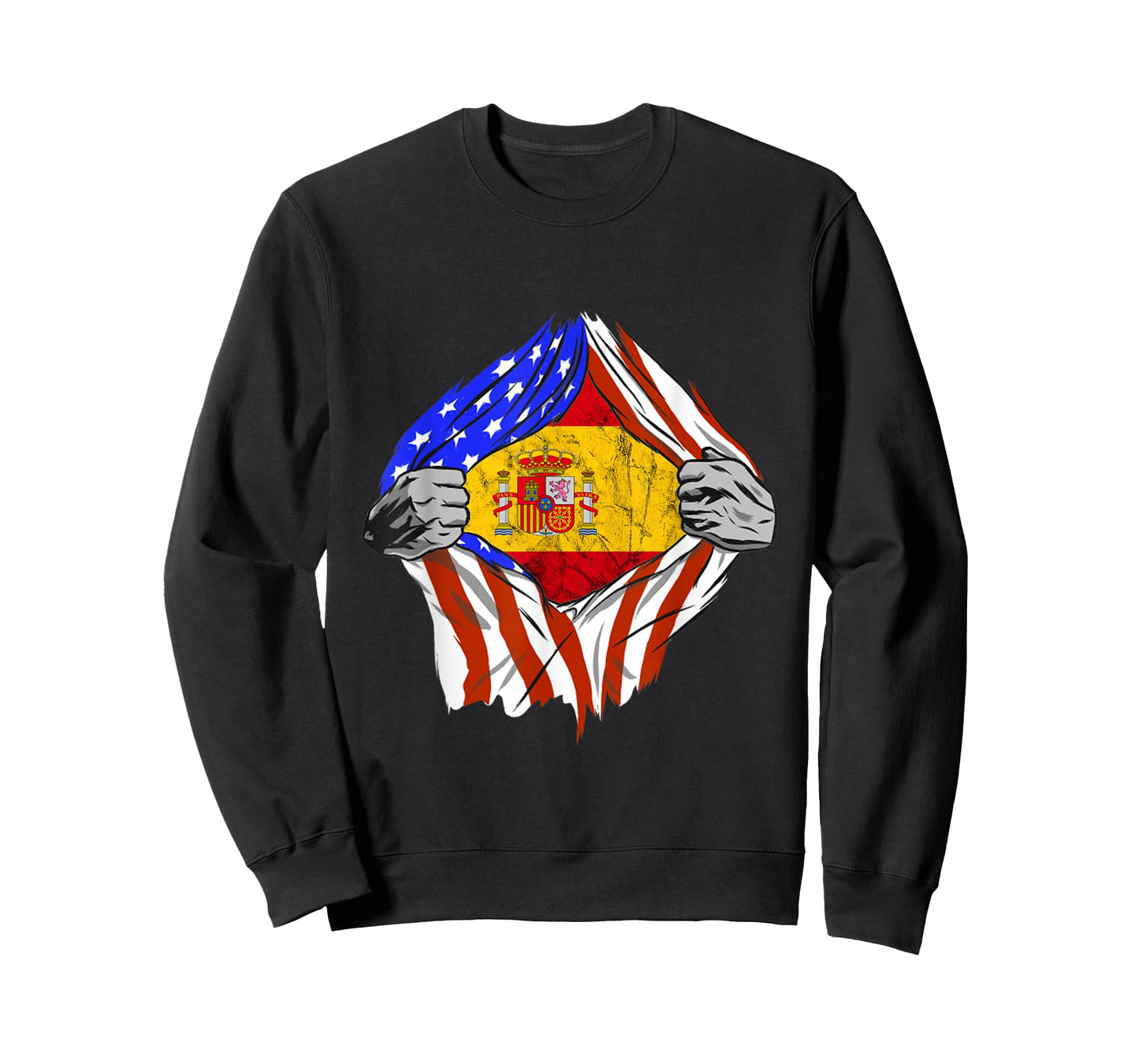 Spain America USA Chest Spanish Flag Espana Spanish Roots T-Shirt