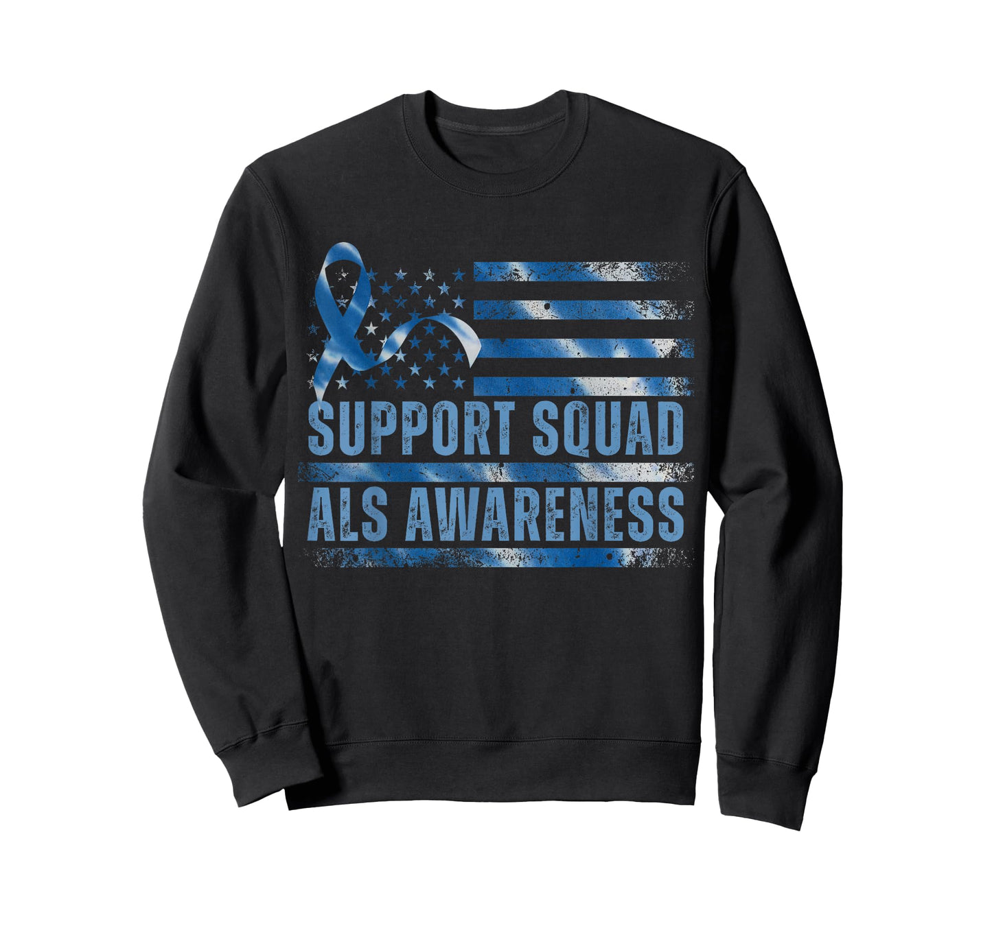 Support ALS Awareness Month USA American Flag Men Dad T-Shirt