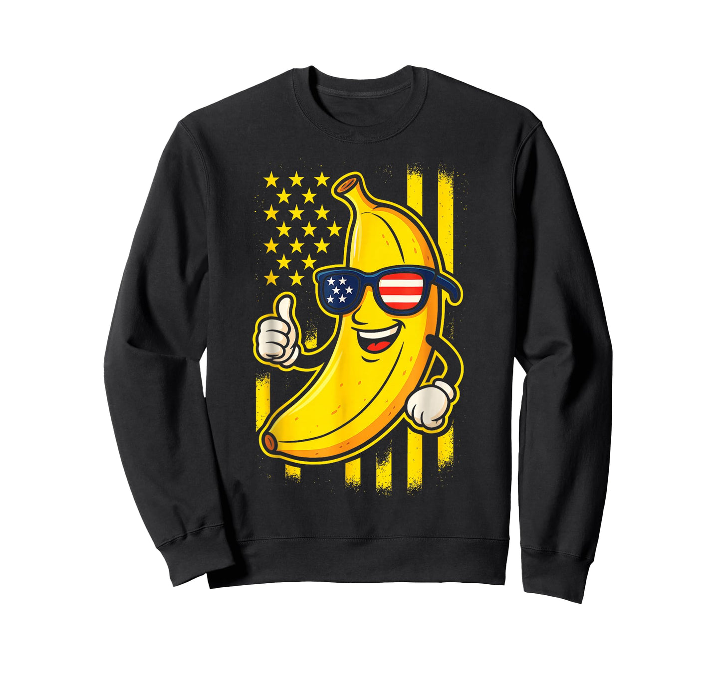 Dabbing Banana Retro American Flag Banana Lover Boys Kids T-Shirt