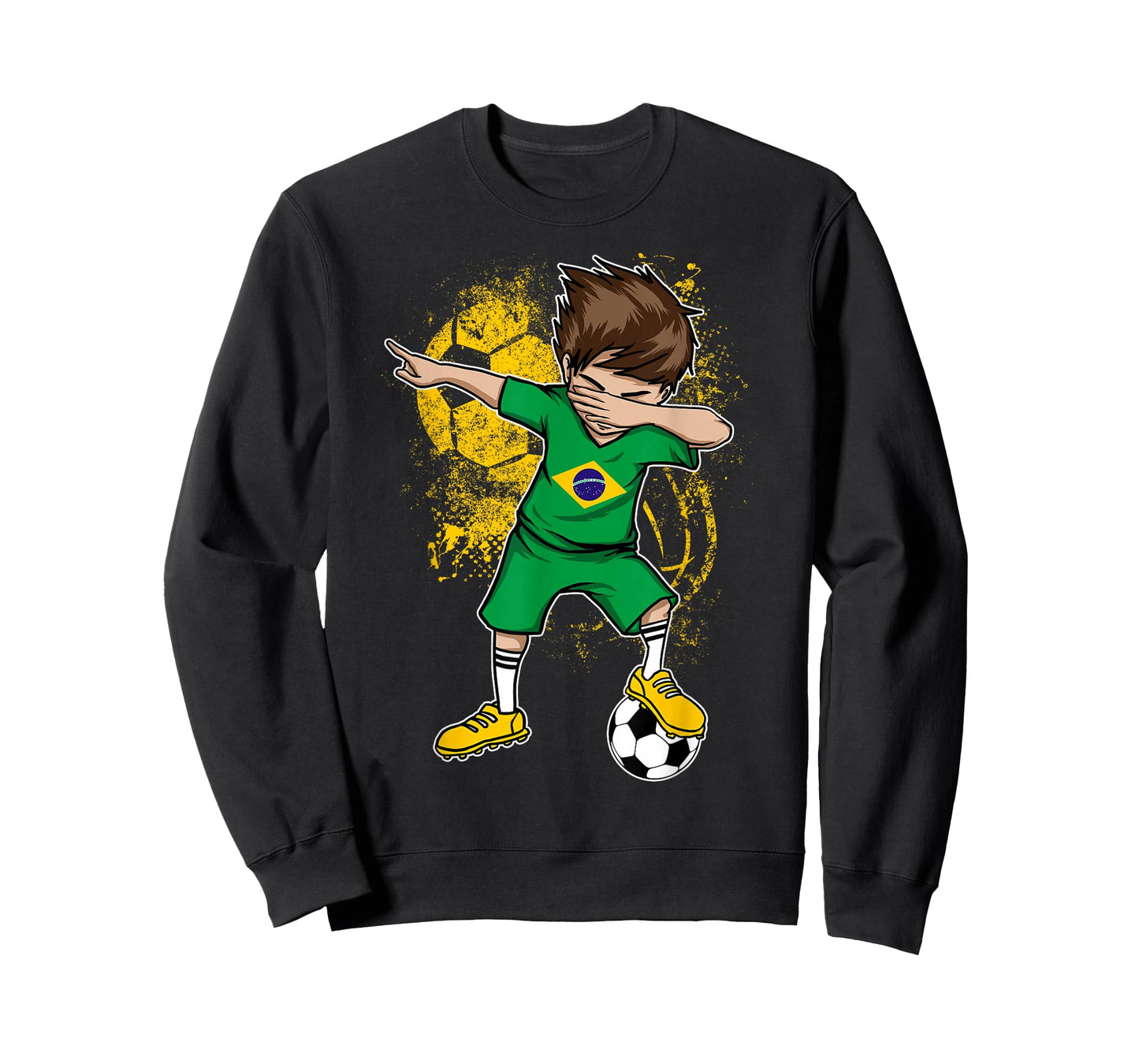 Dabbing Boy Brazil Soccer Shirt Jersey Brasil Football Tee T-Shirt