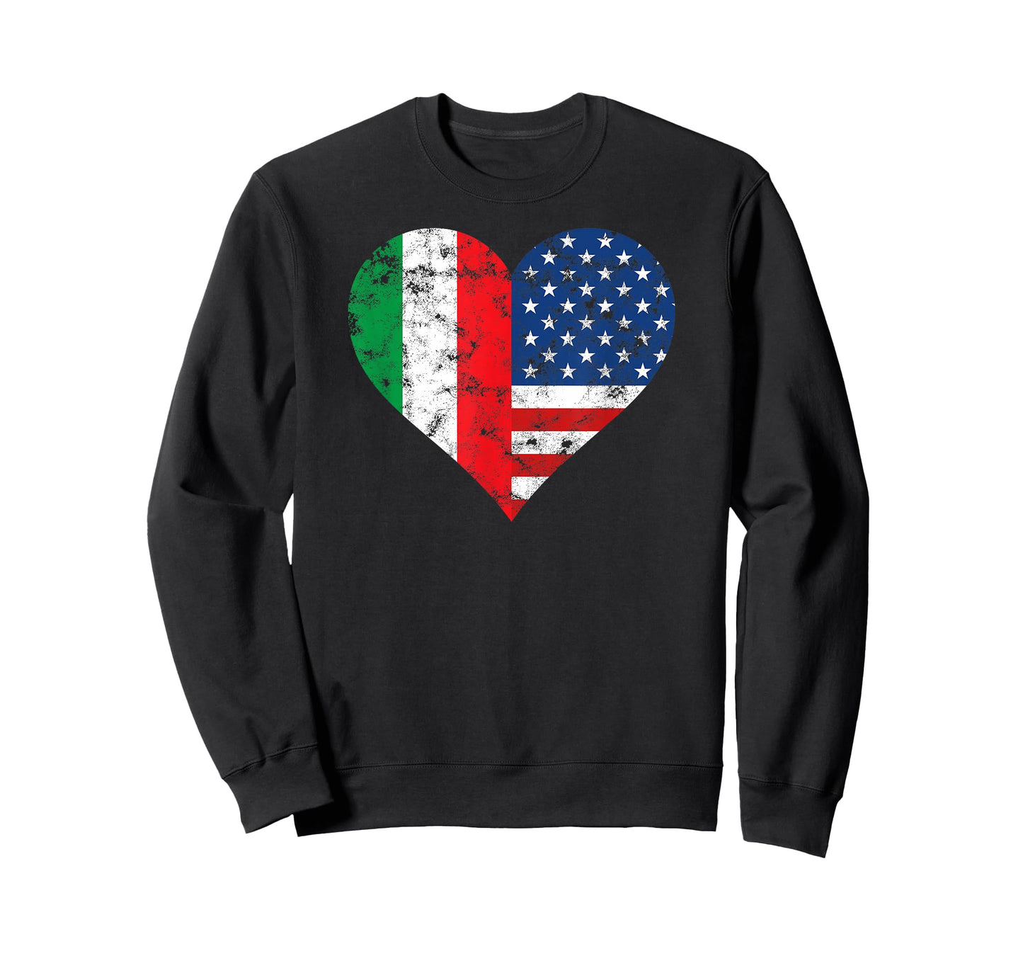 Italy USA Heart Flag for Italian Americans T-Shirt