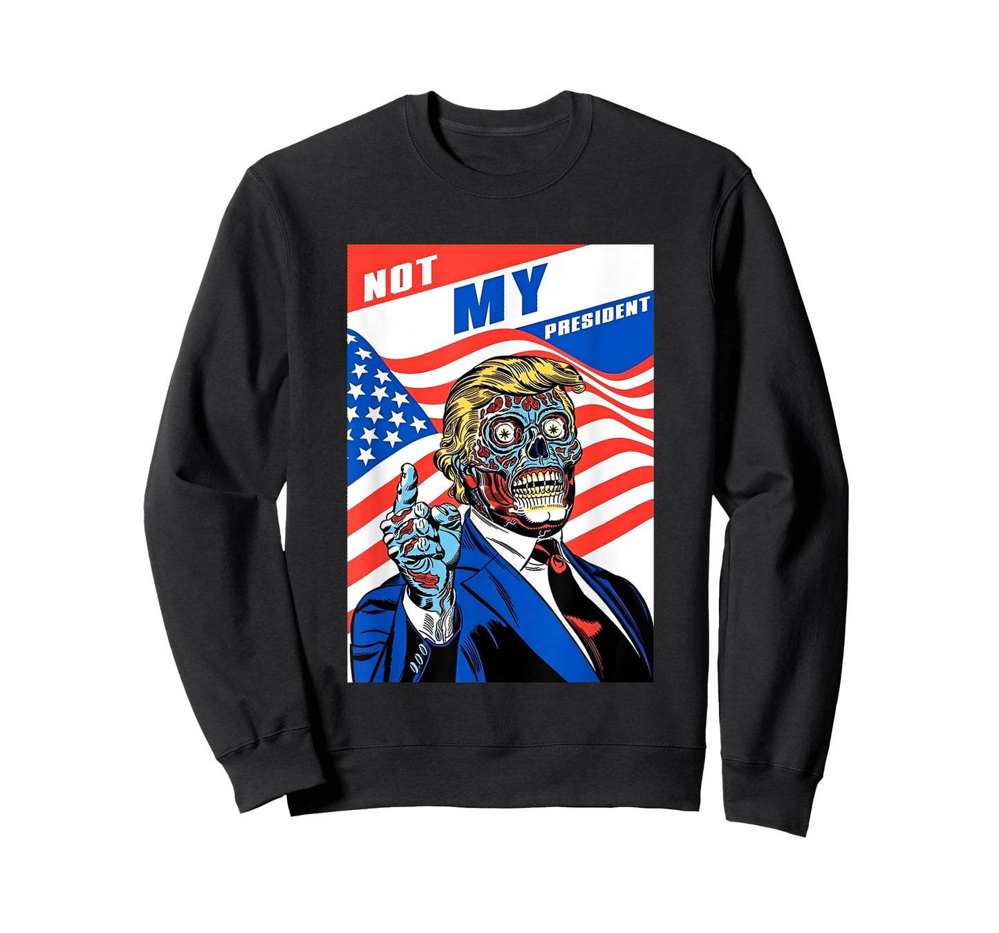Not My President Anti Trump Horror American T-Shirt