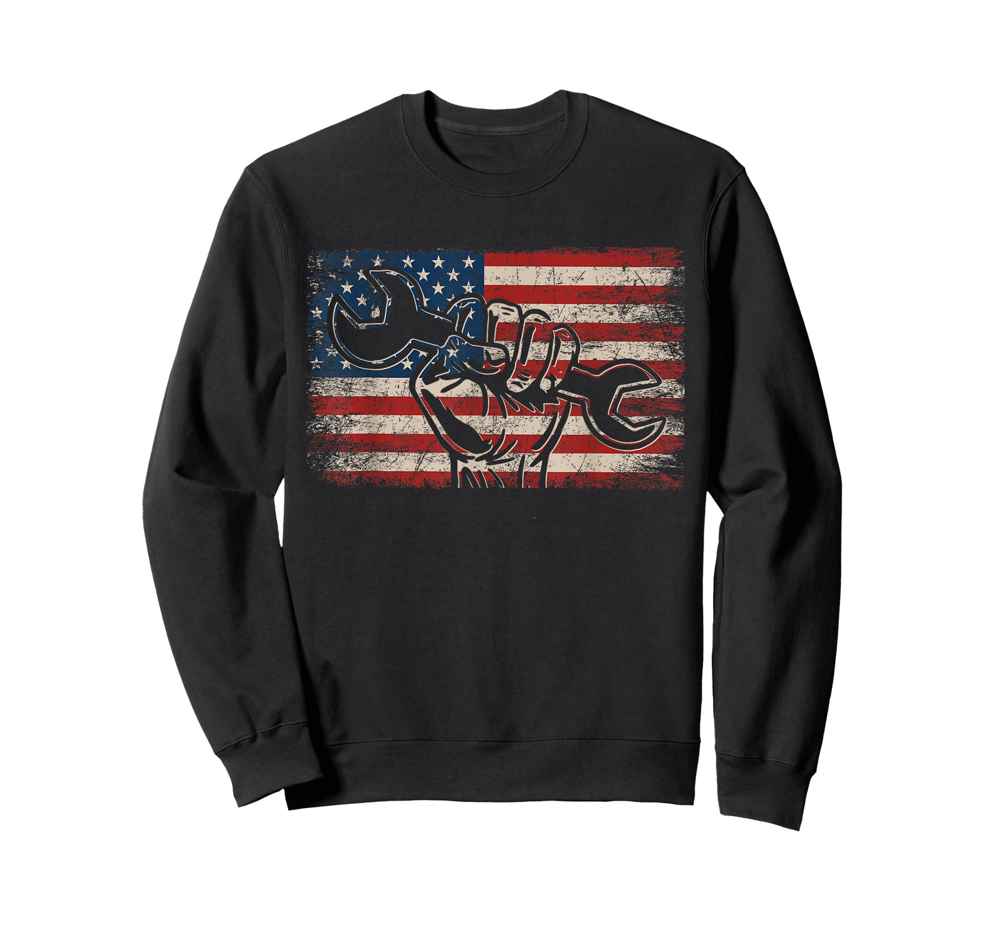 American Mechanic US Flag American Worker Patriotic Mechanic Women Men T-Shirt