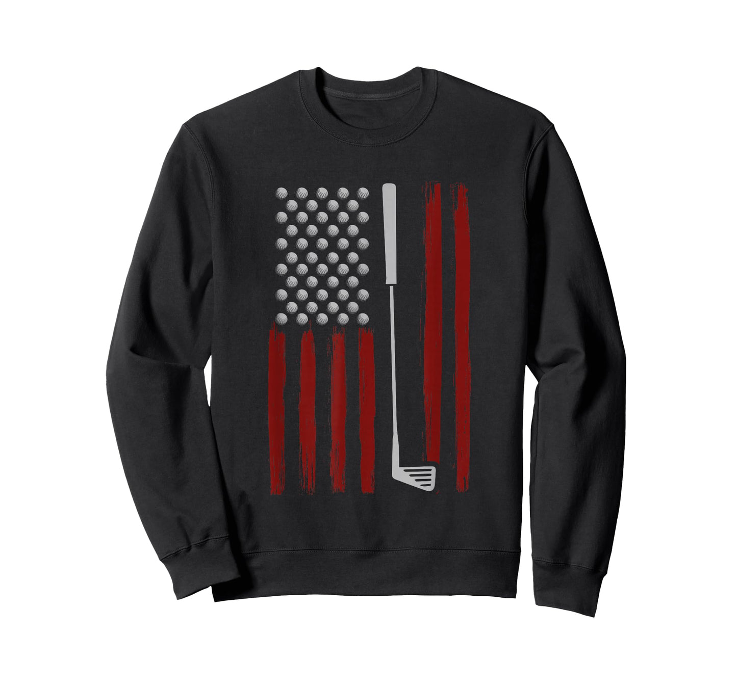 Retro American Flag Golf Golfer Funny Golf Club Golfing T-Shirt
