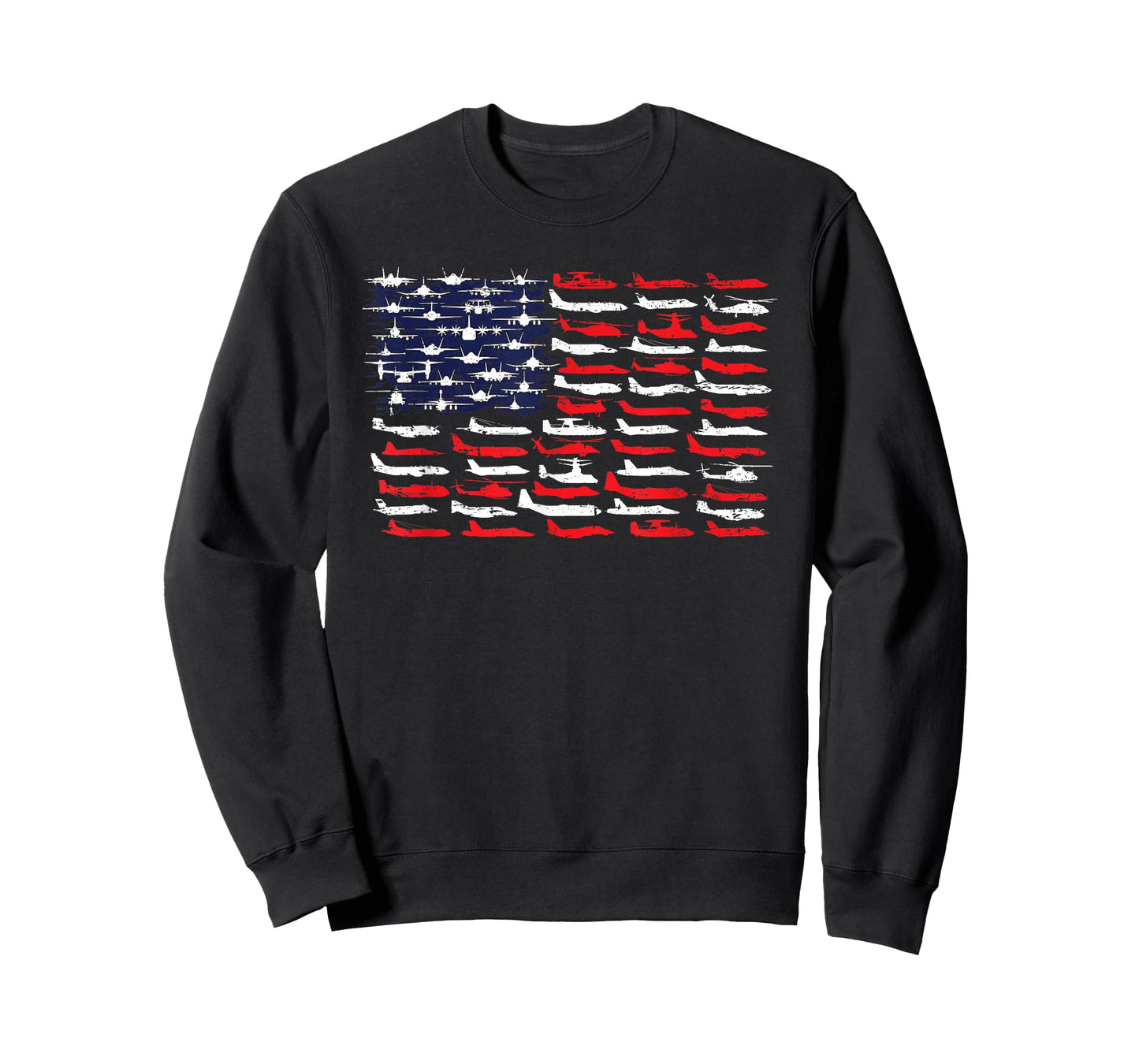 Jeff Hobrath Military Aviation American Flag Aircraft Distressed Design T-Shirt