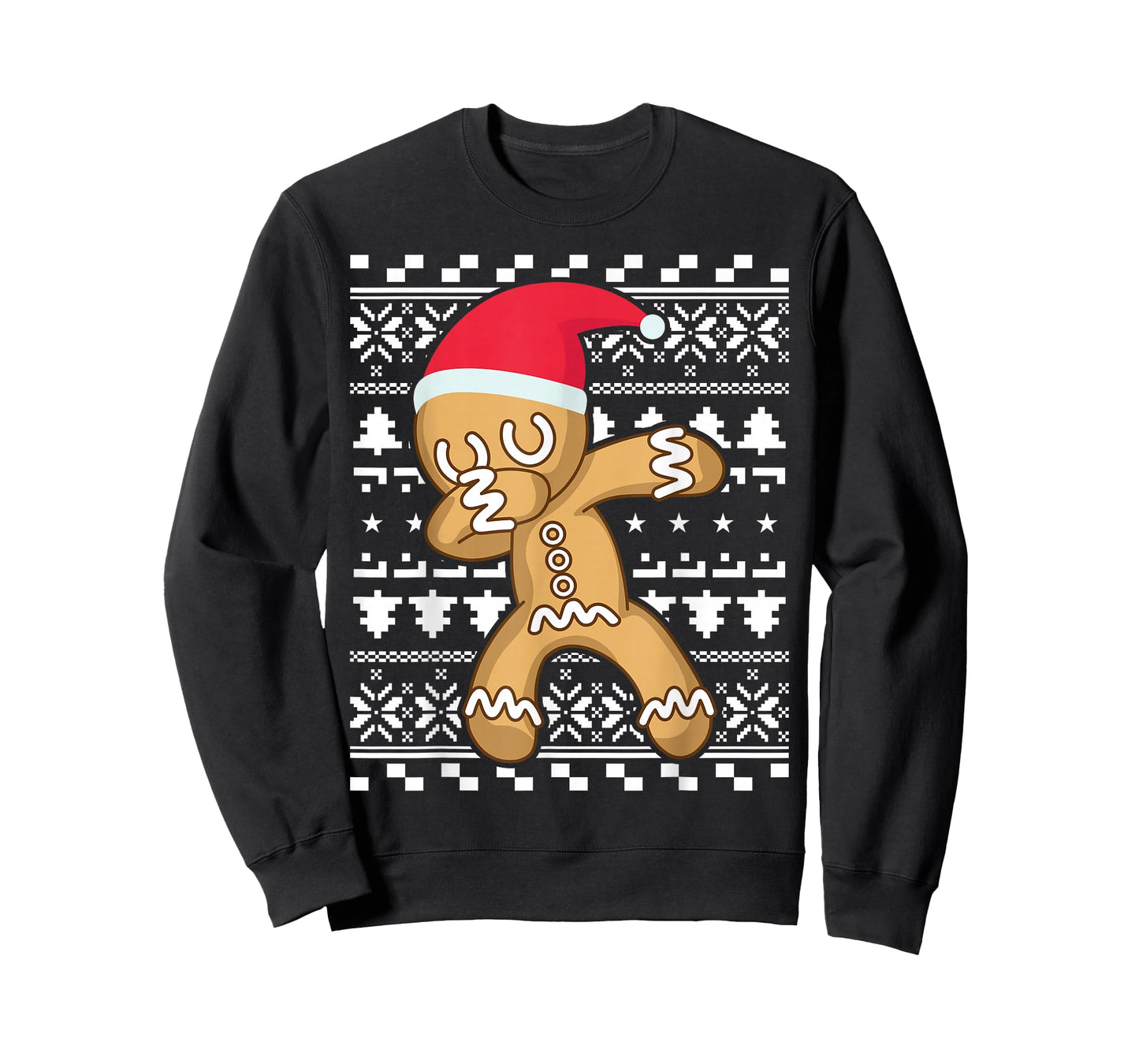 Dabbing Gingerbread Man Ugly Christmas Sweater T-Shirt