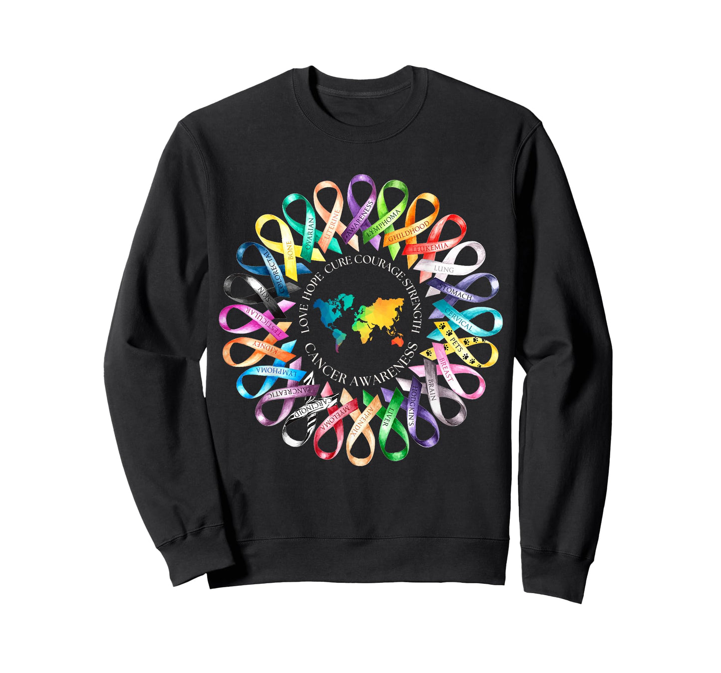 All Cancer Matters Survivors Awareness Fight Ribbon Support T-Shirt