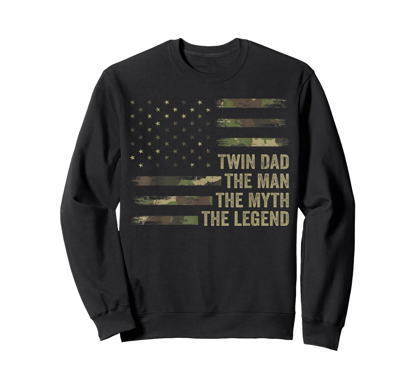 Twin Dad Camo USA Flag, Twin Dad The Man The Myth The Legend T-Shirt