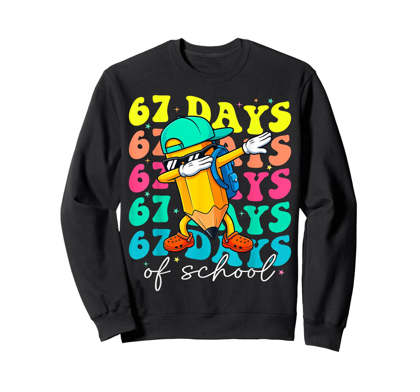 Meme 67 Days of School Dabbing Kids 100th Day of School 6 7 T-Shirt