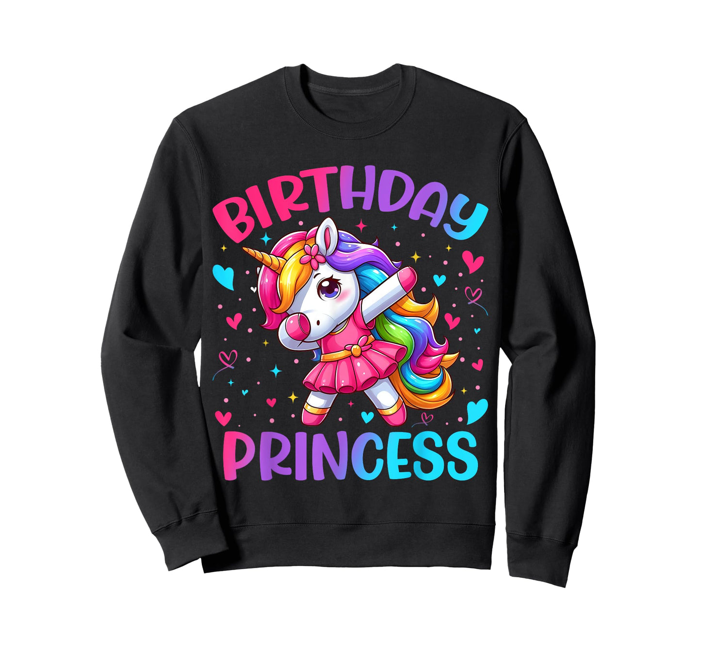 Birthday Princess Unicorn Dabbing Party Girls Kids T-Shirt