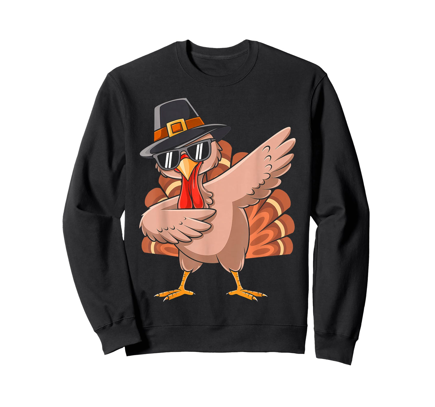 Dabbing Turkey Day Thanksgiving Pilgrim Costume Boys Kids T-Shirt