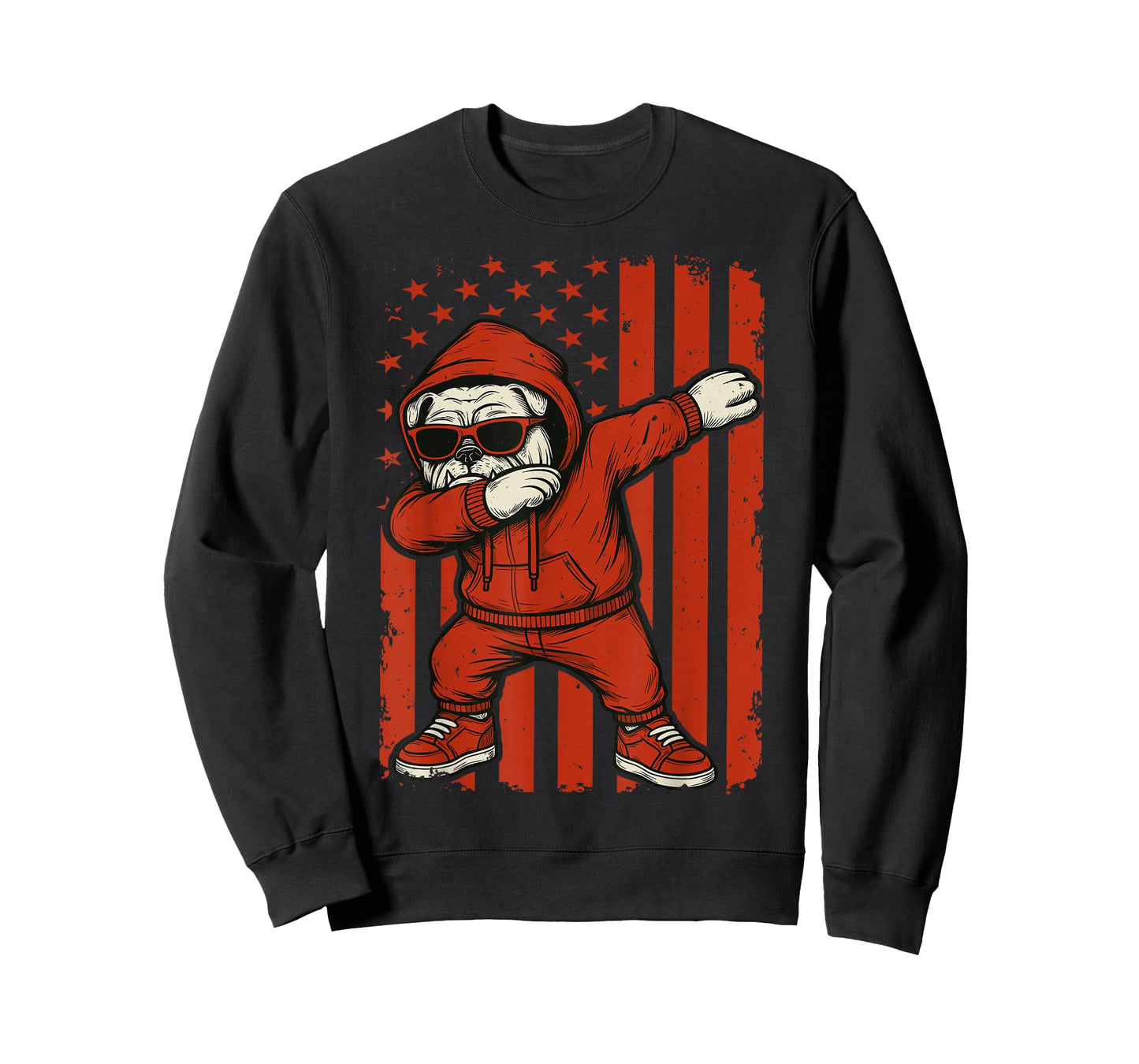 Retro Bulldog Dabbing for Men Women Boys Girls Kids T-Shirt