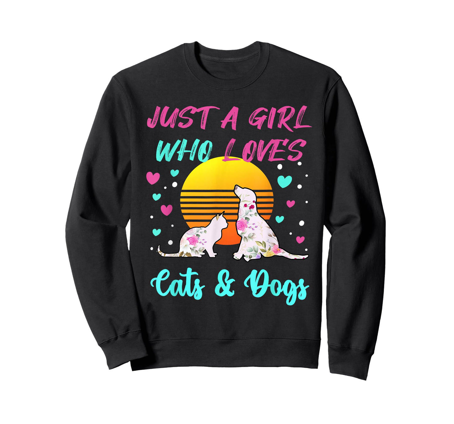 Just a Girl who Loves Cats and Dogs T-Shirt for Women T-Shirt
