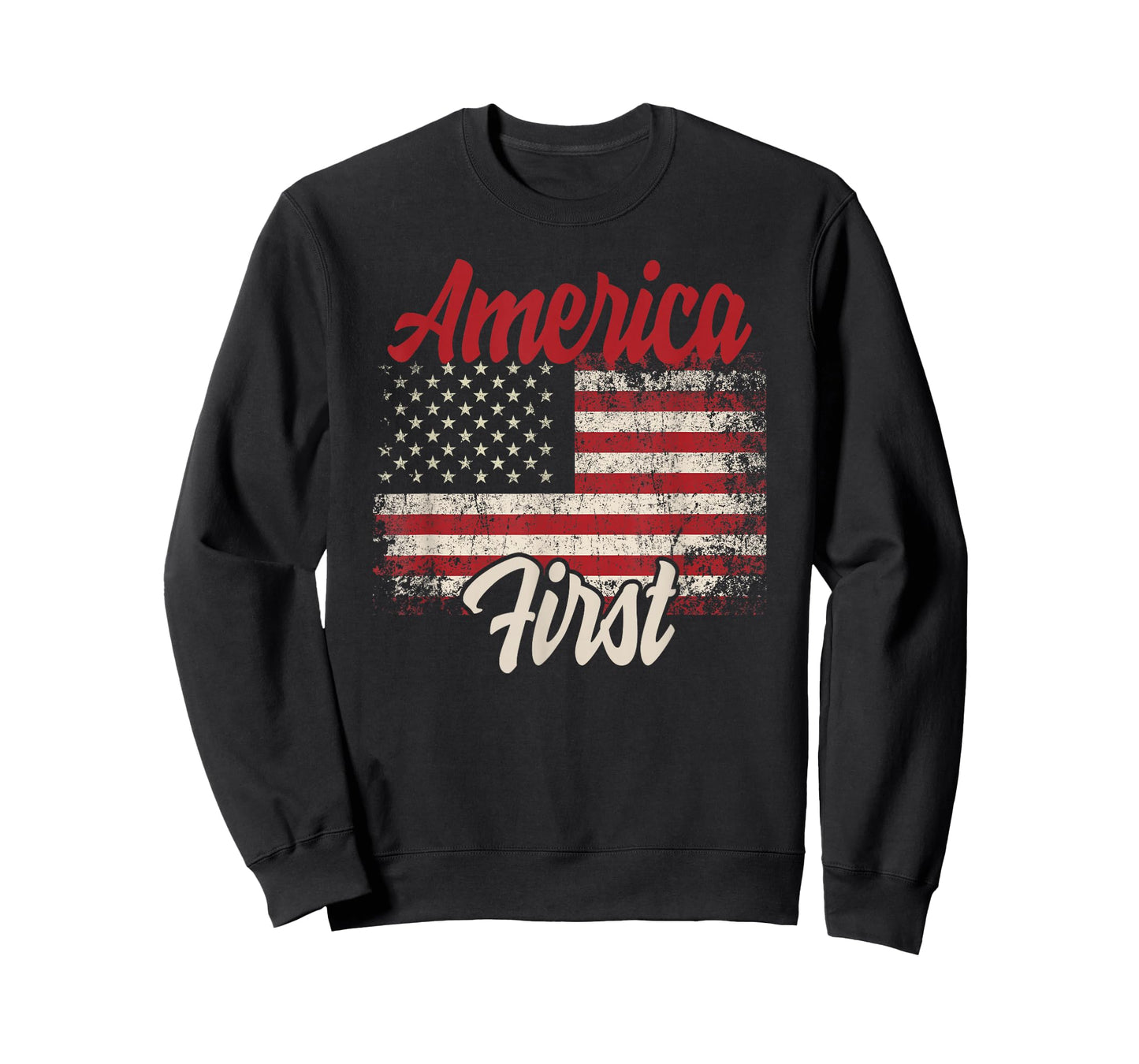 America First Veteran National Pride American Flag T-Shirt