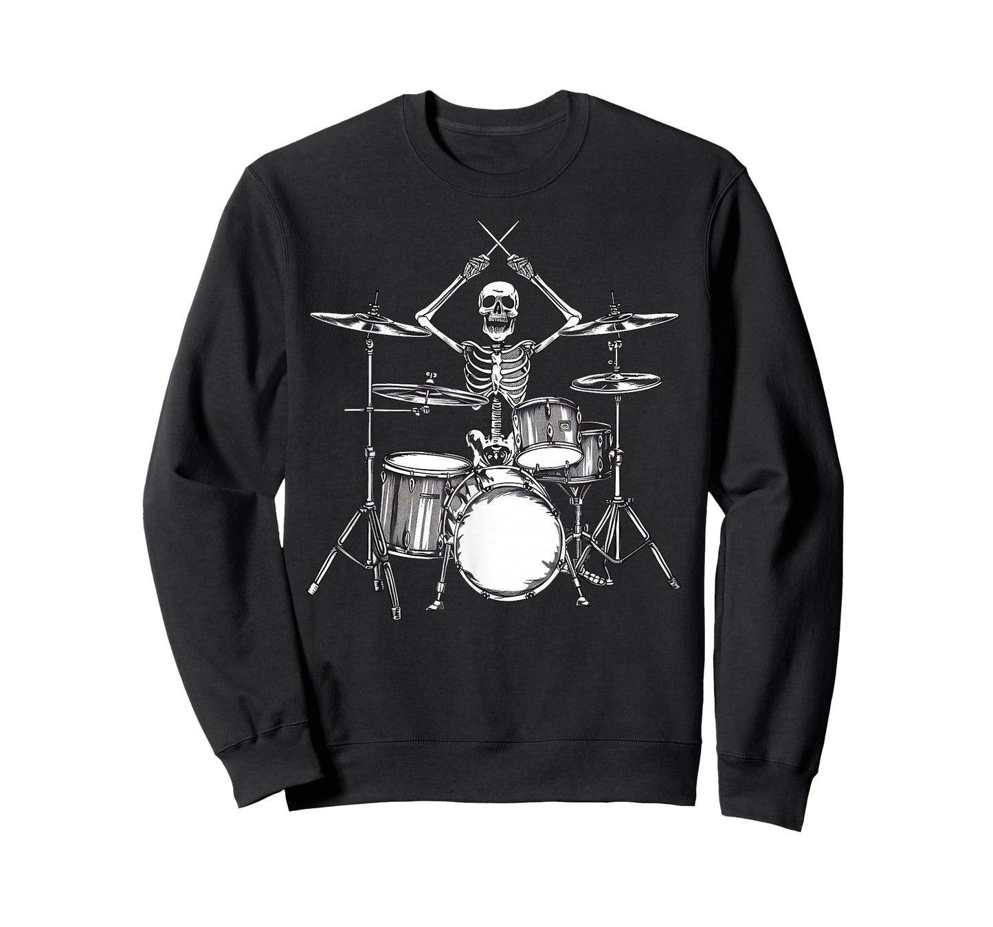 Skeleton Percussionist Drummer Halloween Rock & Roll Music T-Shirt