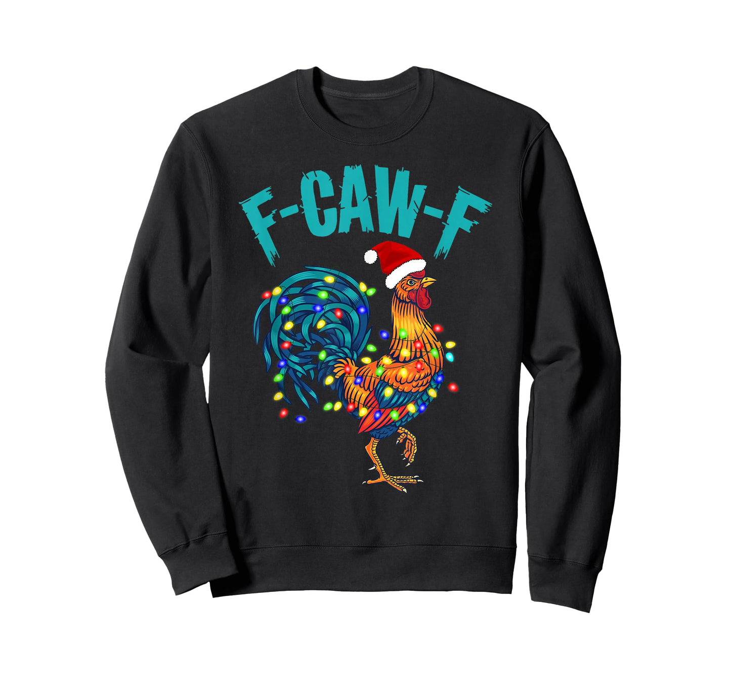 F-Caw-F Funny Chicken Humor Rooster Meme Christmas Pajamas T-Shirt