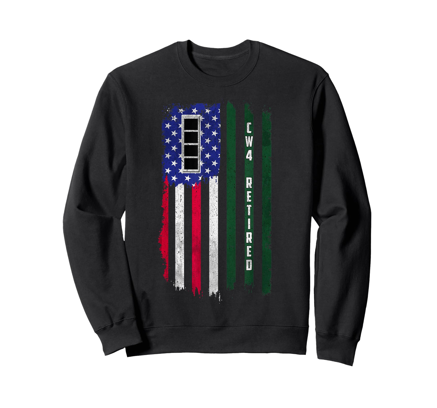 Retired W4 Chief Warrant Officer CW4 Rank American Flag Papa T-Shirt
