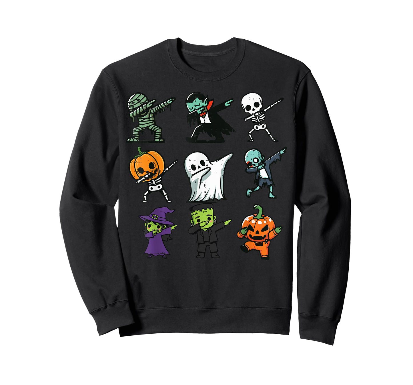 Halloween Ghost Pumpkin Skeleton Dab Costume Boys Girls Kids T-Shirt