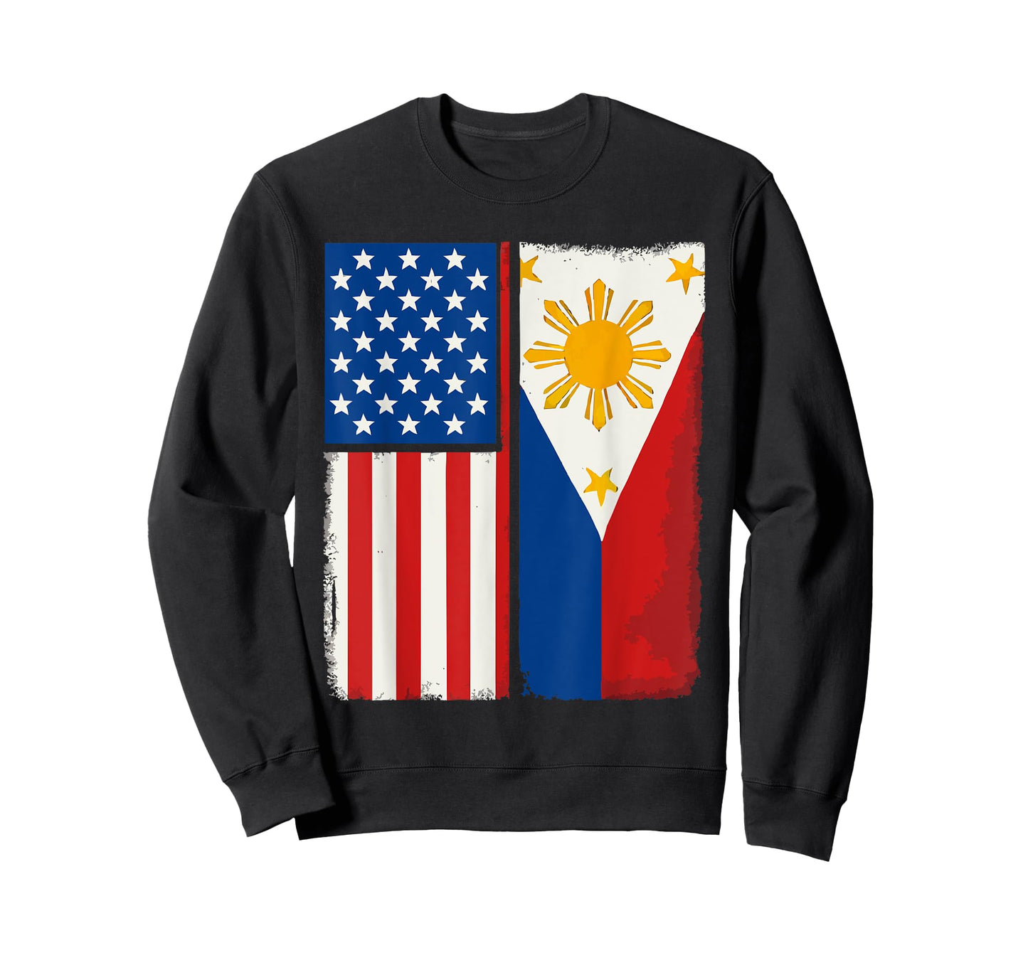 Half Filipino Half American USA Flag Philippines America T-Shirt