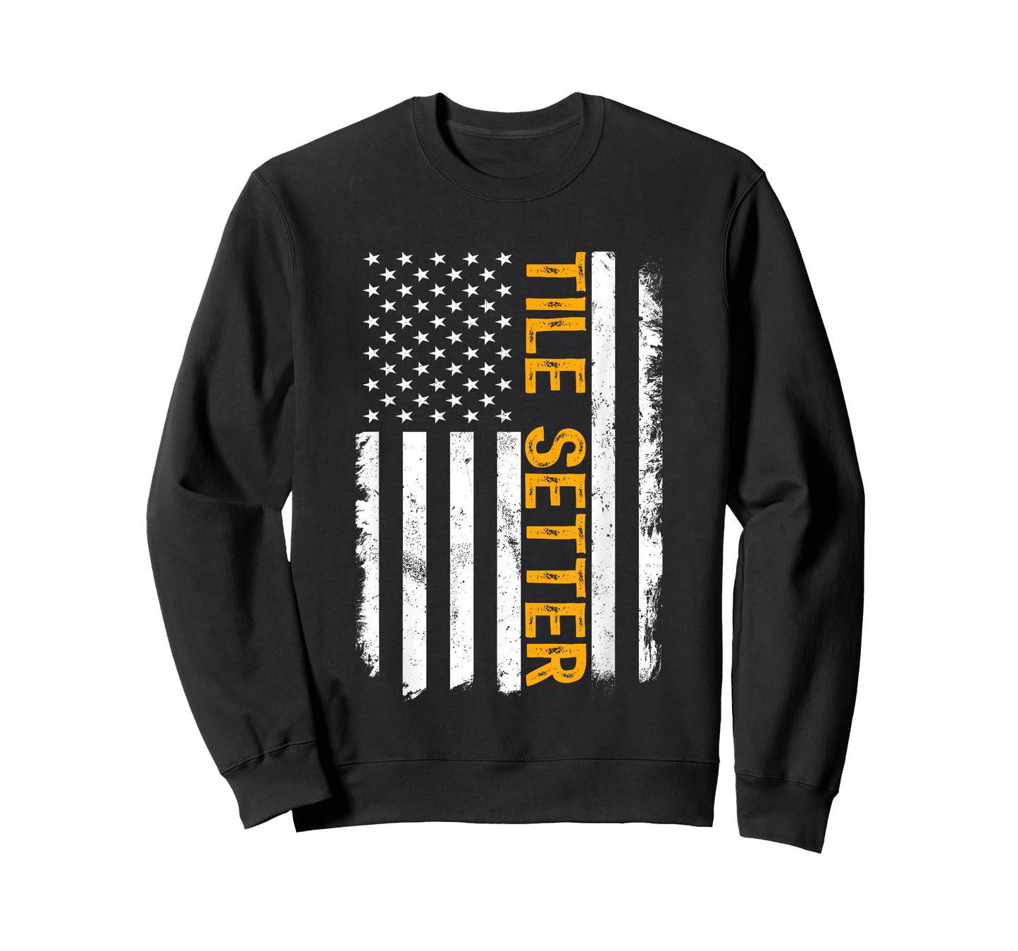 Tile Setter Job, American Flag Tile Setters Career T-Shirt
