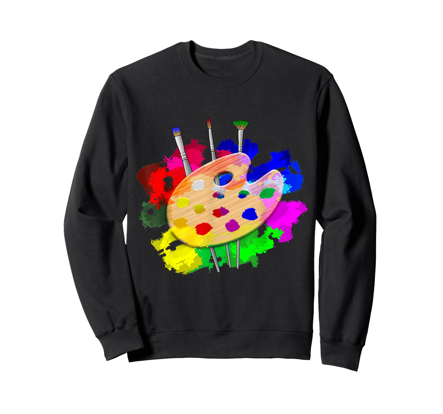Artist Paint Palette and Brushes Art T-Shirt Small