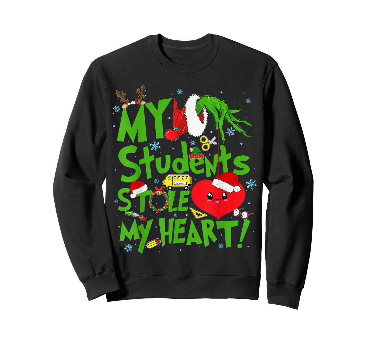 My Students Stole Teacher My Heart Holiday Merry Christmas T-Shirt