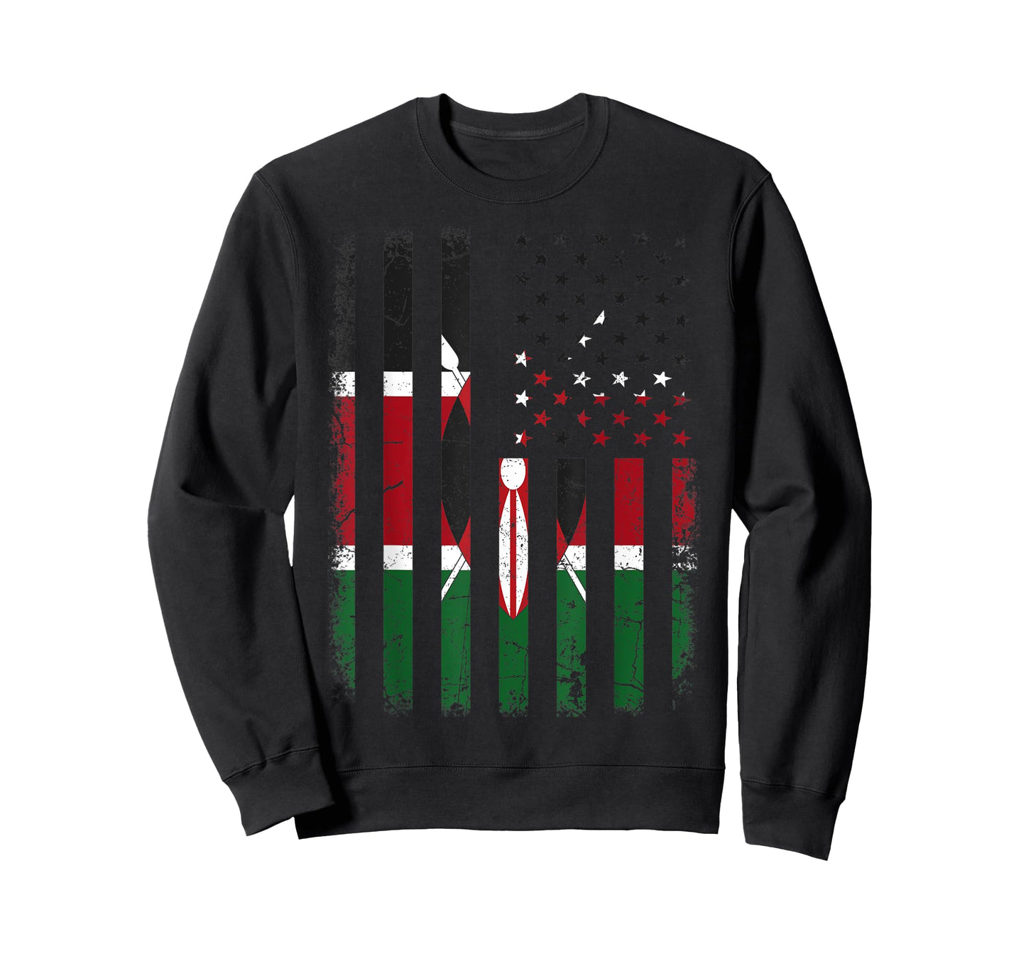Kenyan American Flag Kenya America Pride Heritage T-Shirt for Women Kids Men