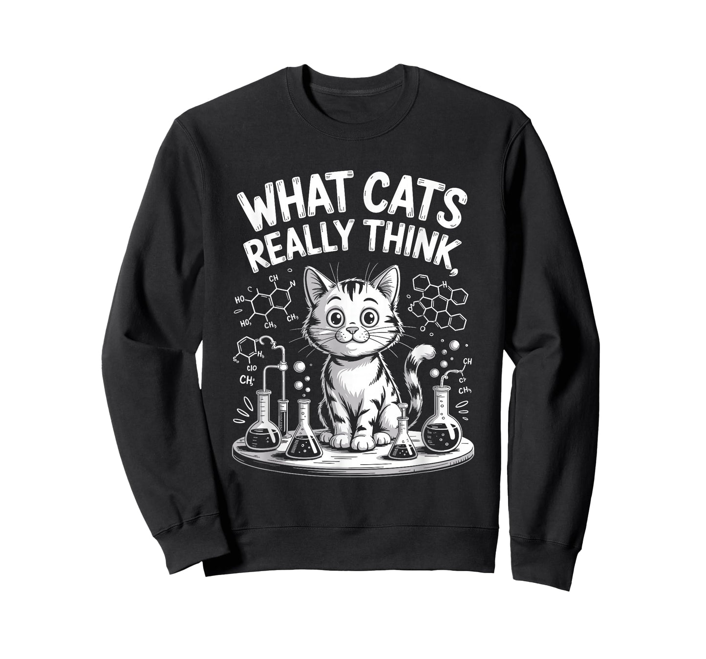 Funny Cat Physics Humor Design What Cats Really Think Math T-Shirt