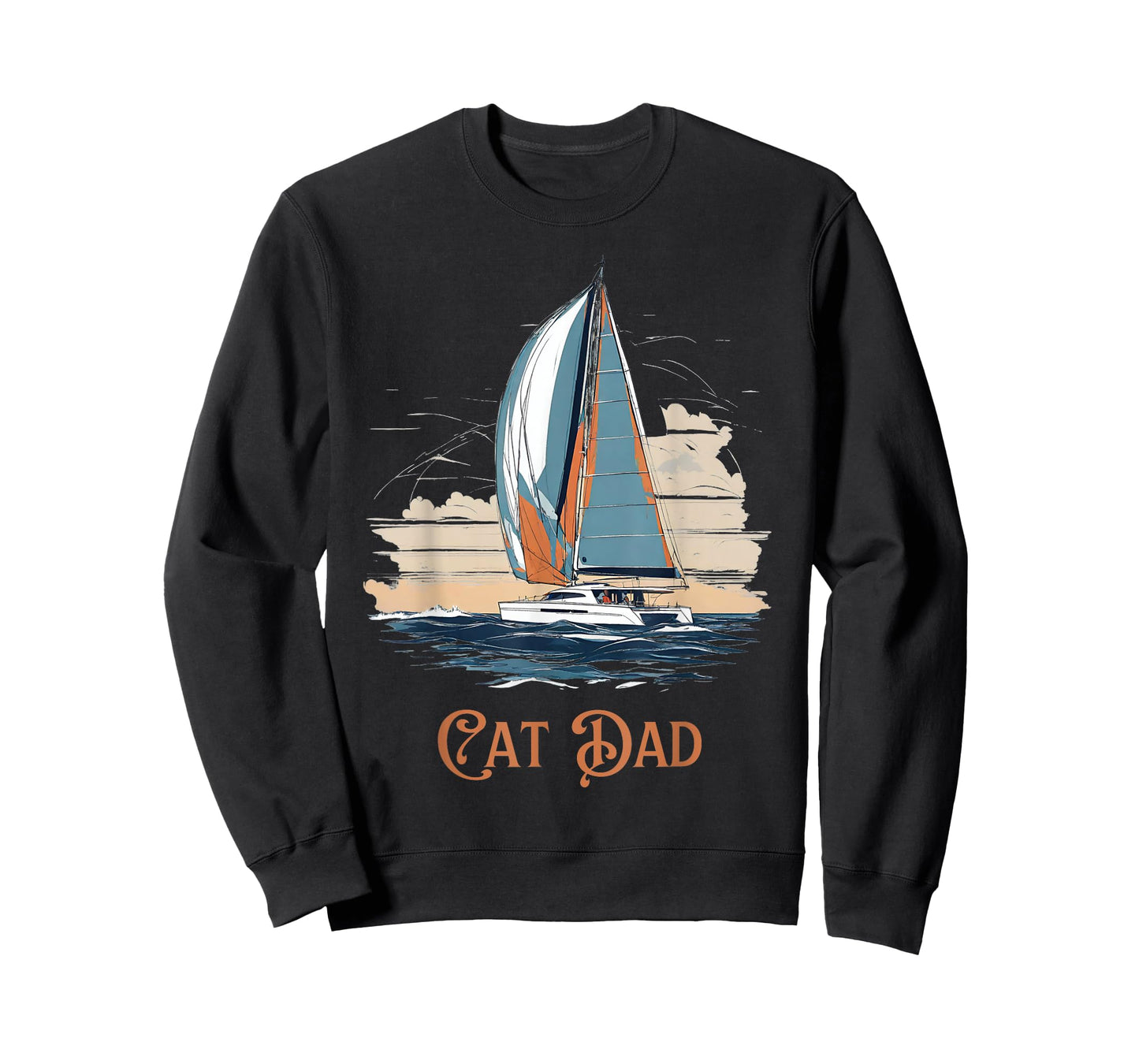 Cat Dad - Funny Men's Vintage Catamaran Sailing T-Shirt