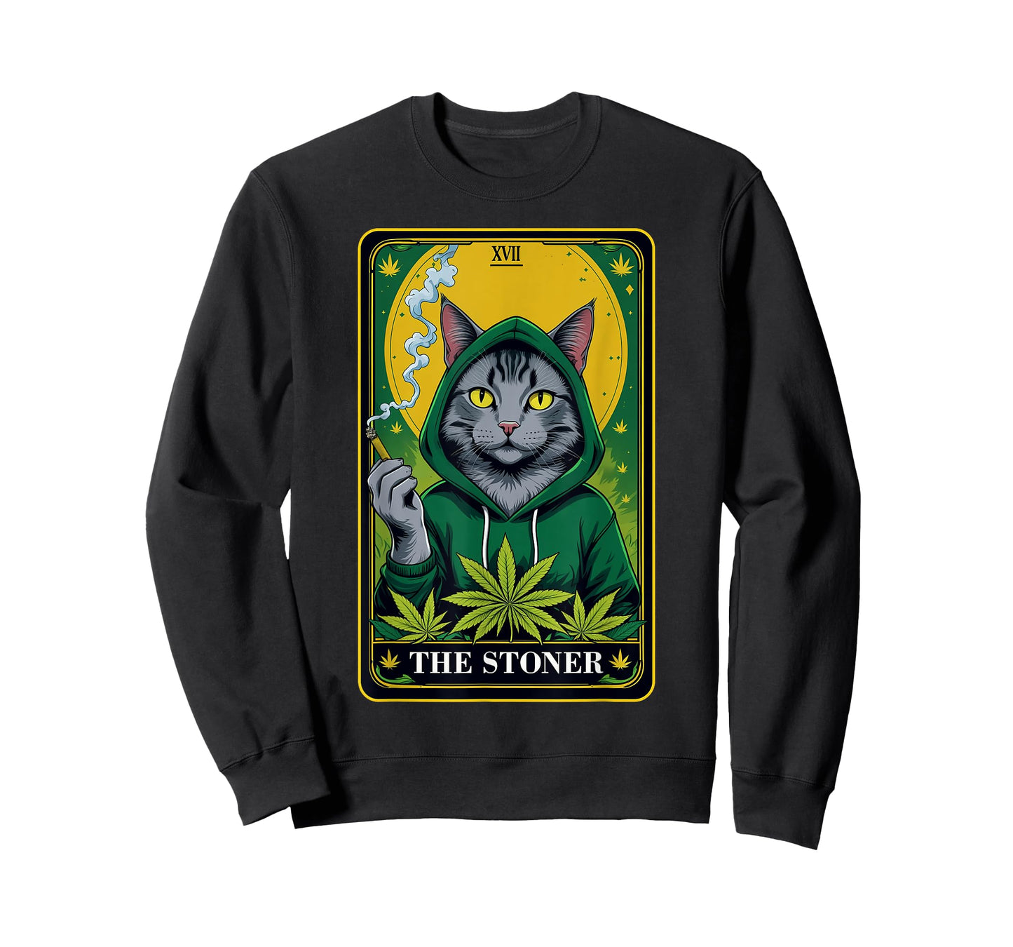 The Stoner Tarot Card Cannabis 420 Gift Cats And Weed T-Shirt