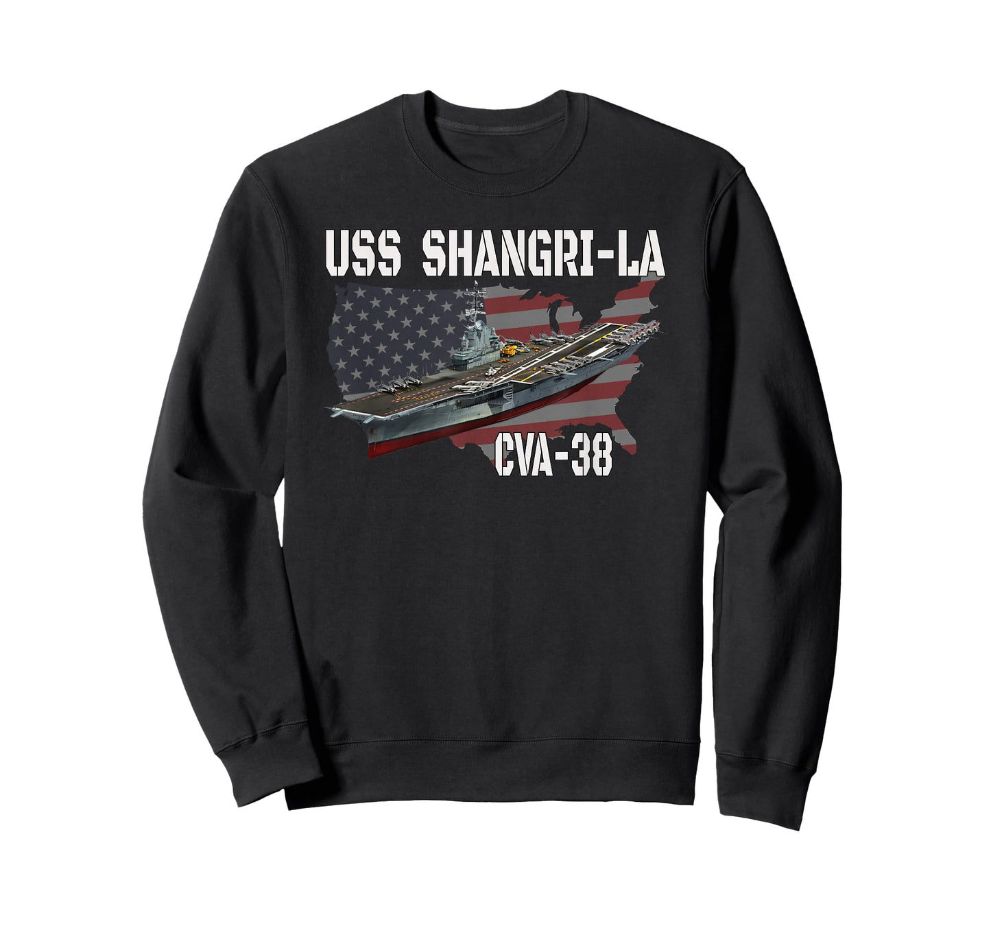 USS Shangri-La CVA-38 Aircraft Carrier Veterans Day Father's T-Shirt