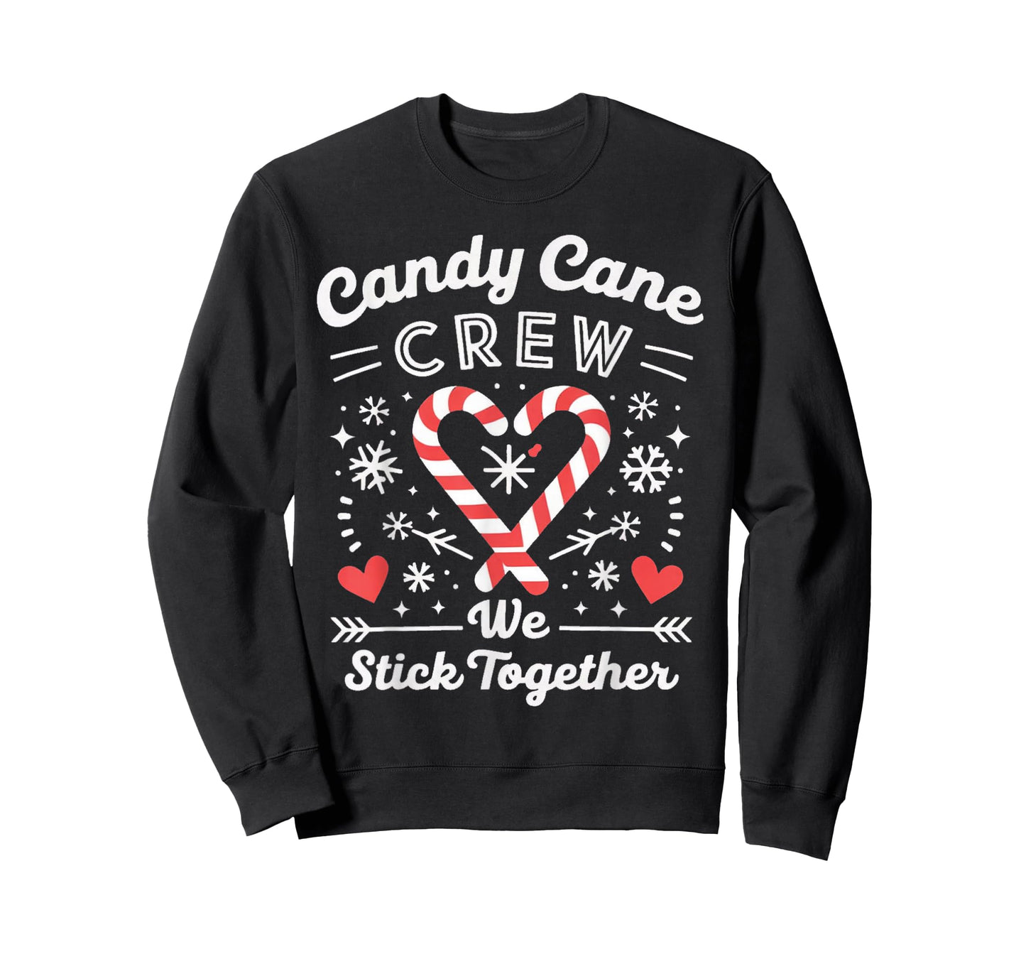 Christmas Candy Cane Heart Holiday Family Matching Pajama T-Shirt
